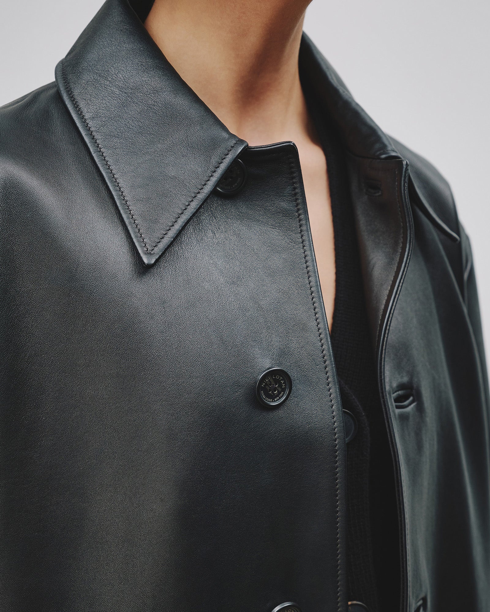 ABEL LEATHER COAT - 4