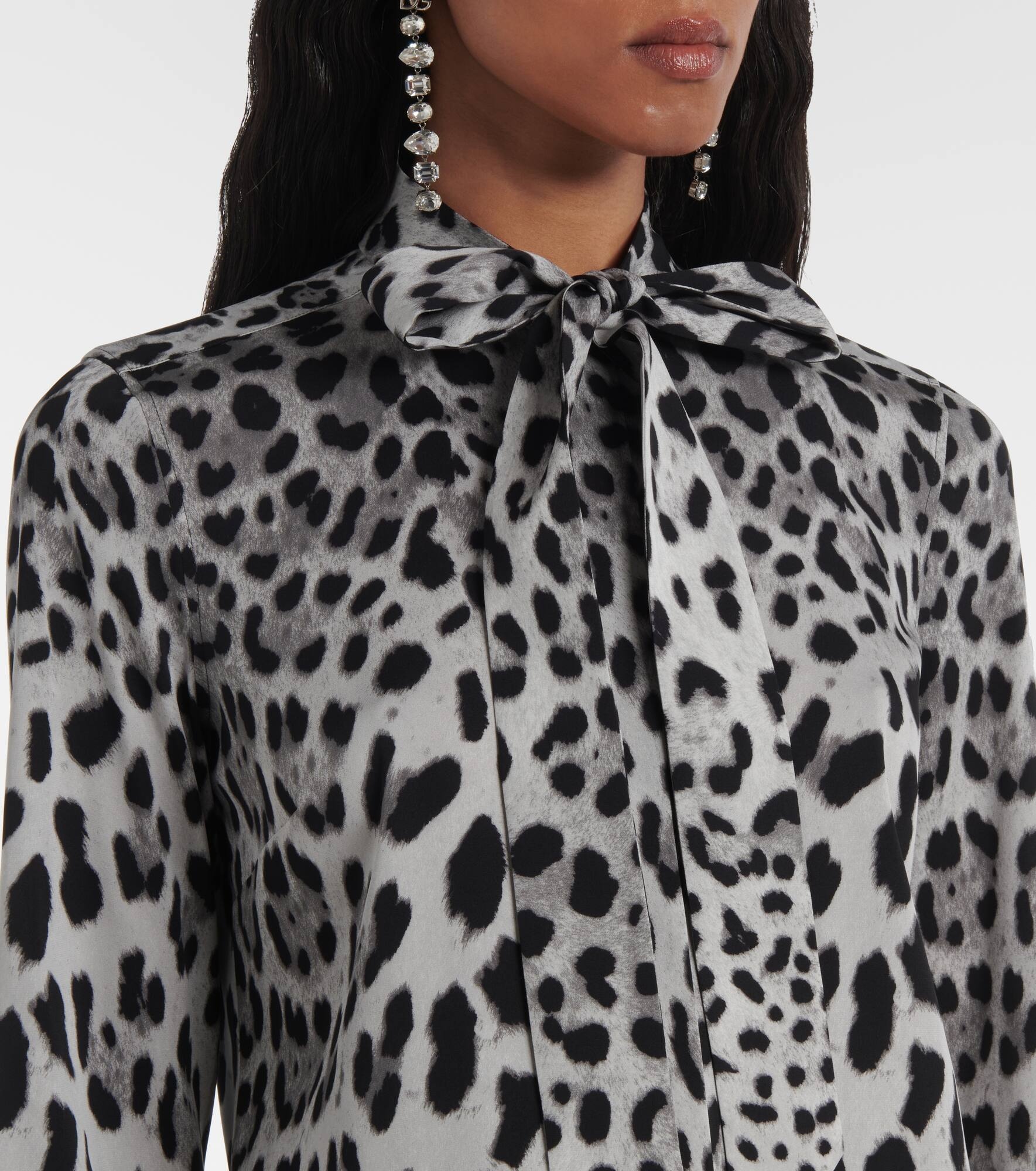 Leopard-print silk-blend shirt - 4