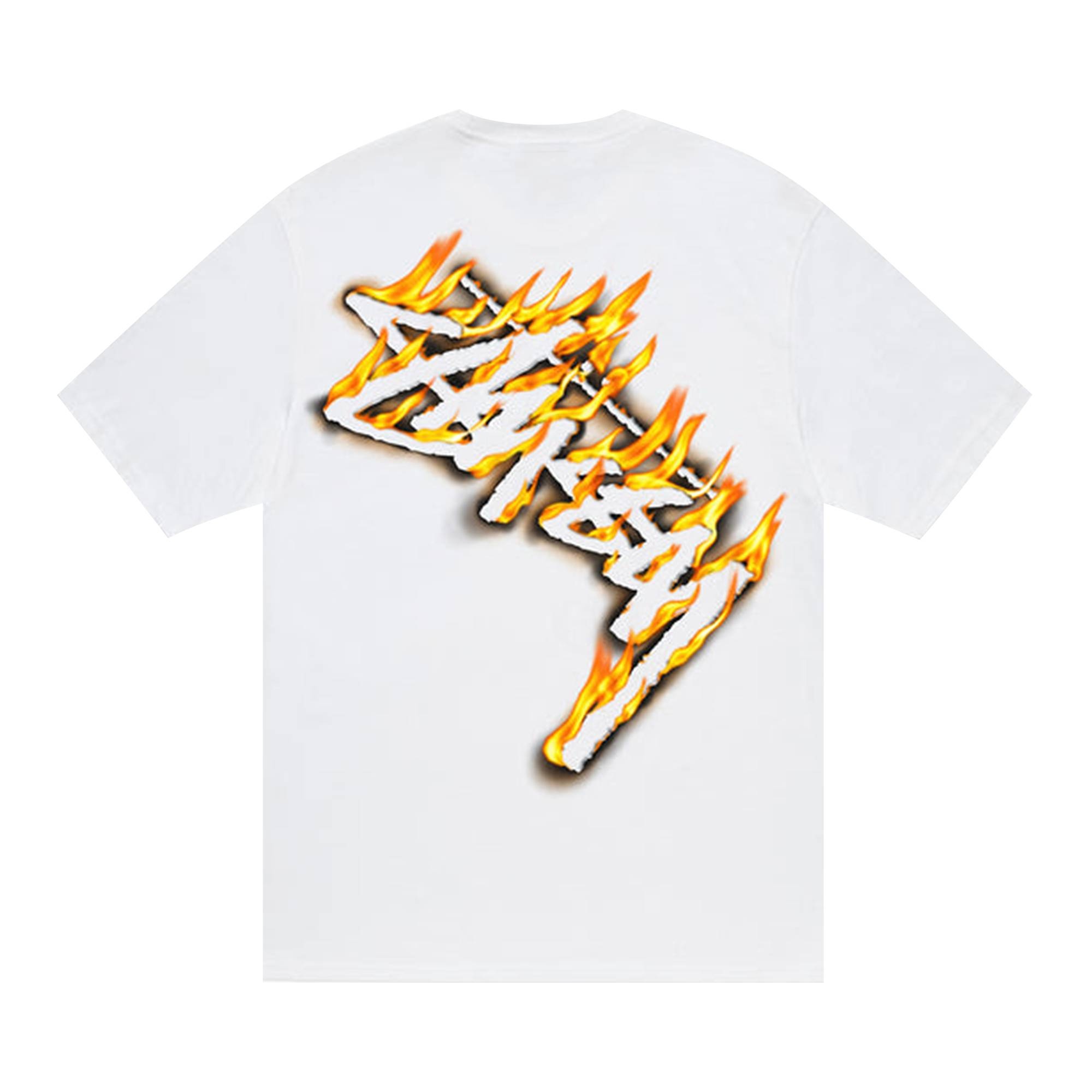 Stussy Burning Stock Tee 'White' - 2