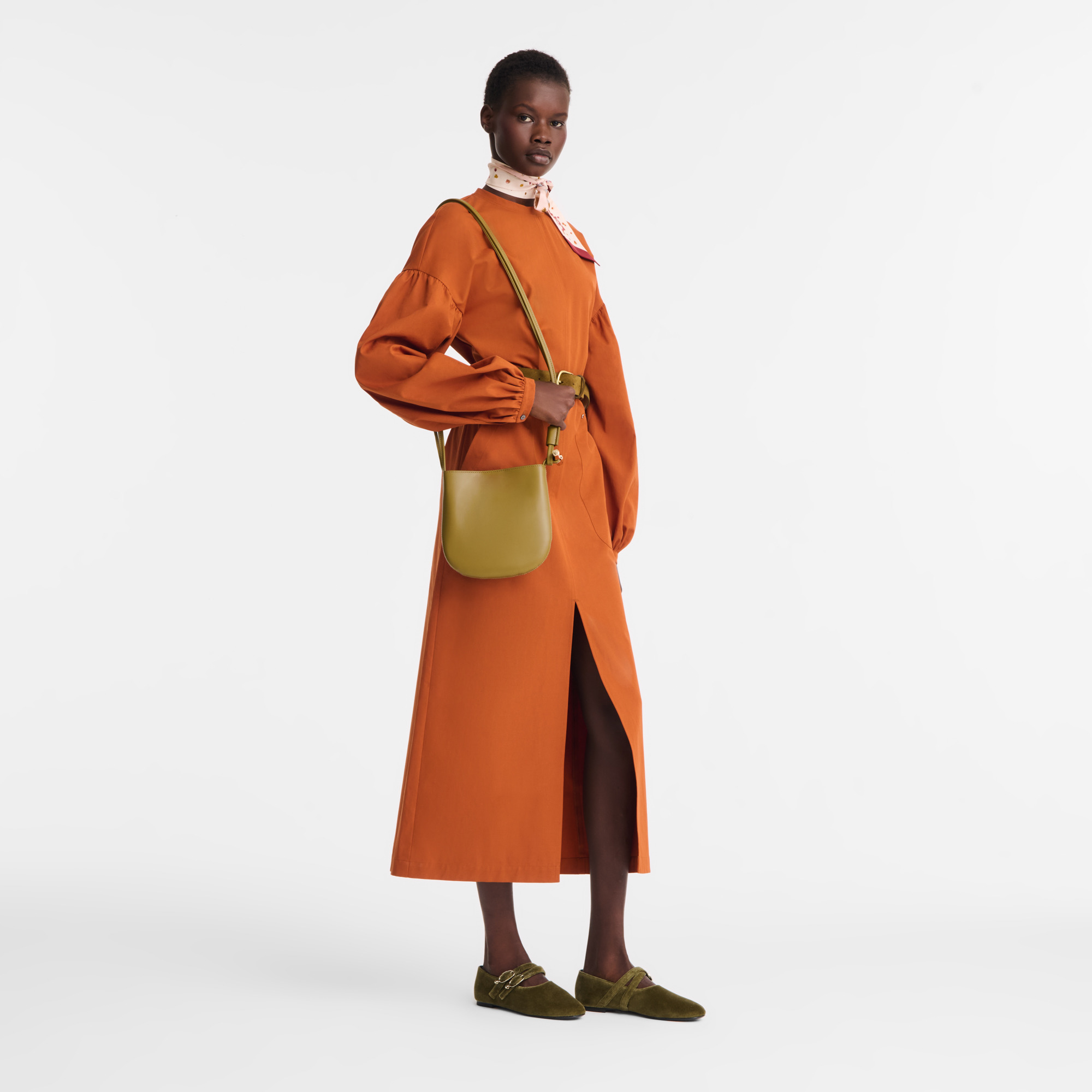 Le Roseau S Crossbody bag Olive - Leather - 2