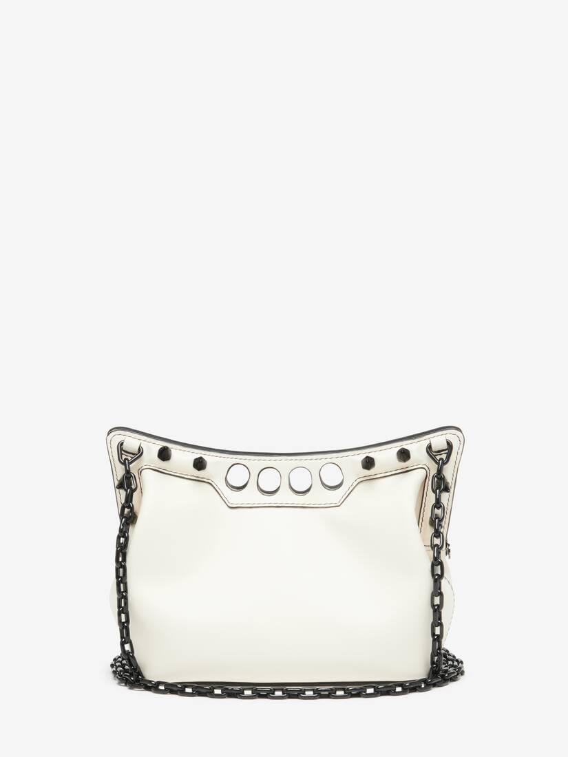 Women's The Peak Bag Mini With Chain in Soft Ivory - 4
