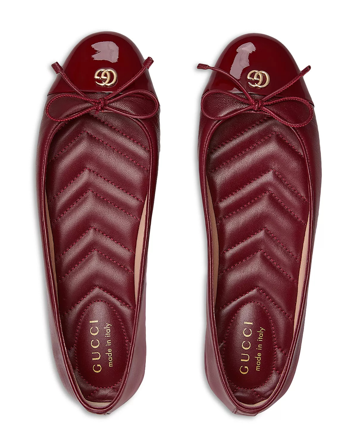 Women's New Marmont GG Leather Ballet Flats - 3