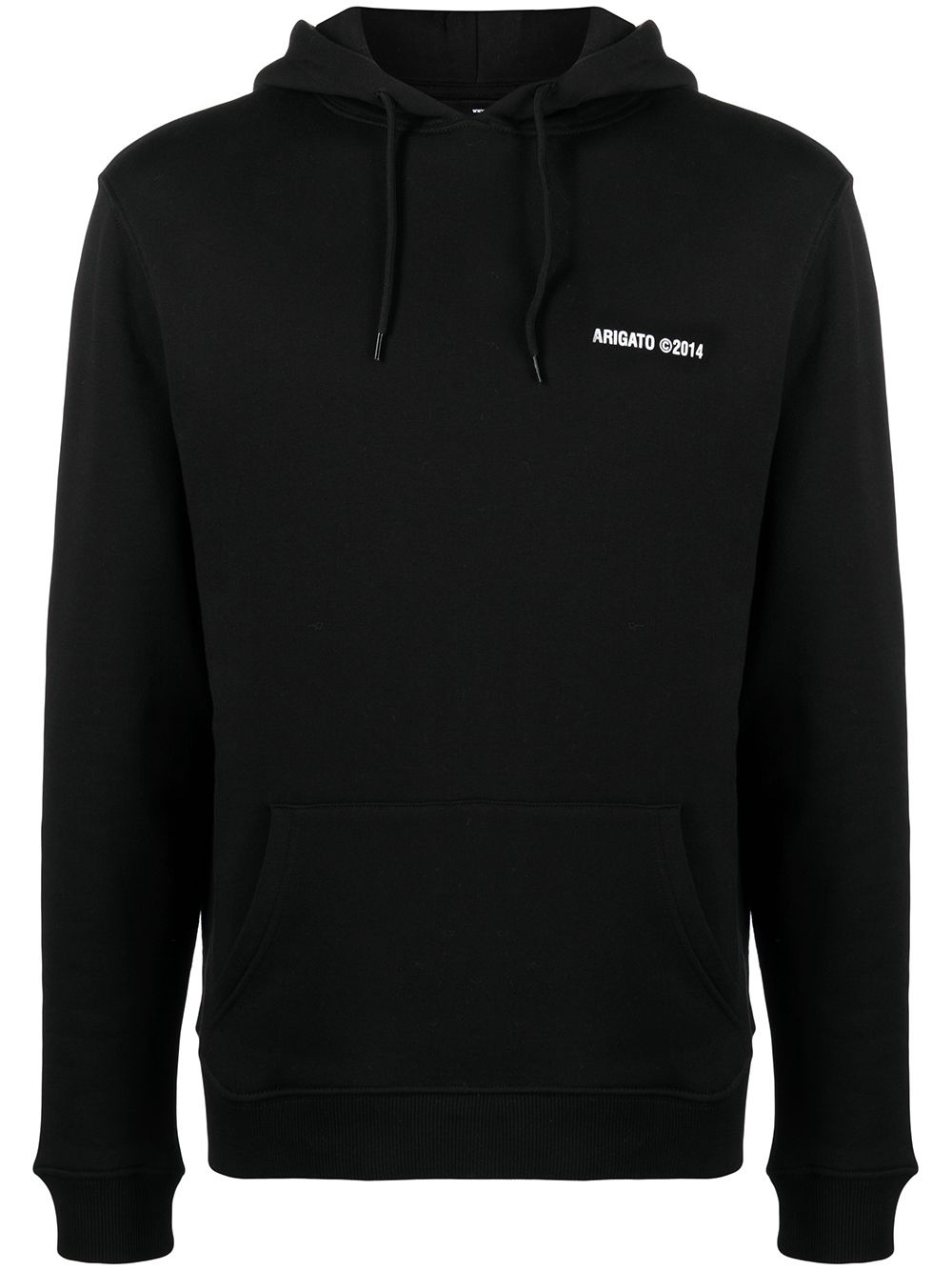 logo-print organic cotton hoodie - 1