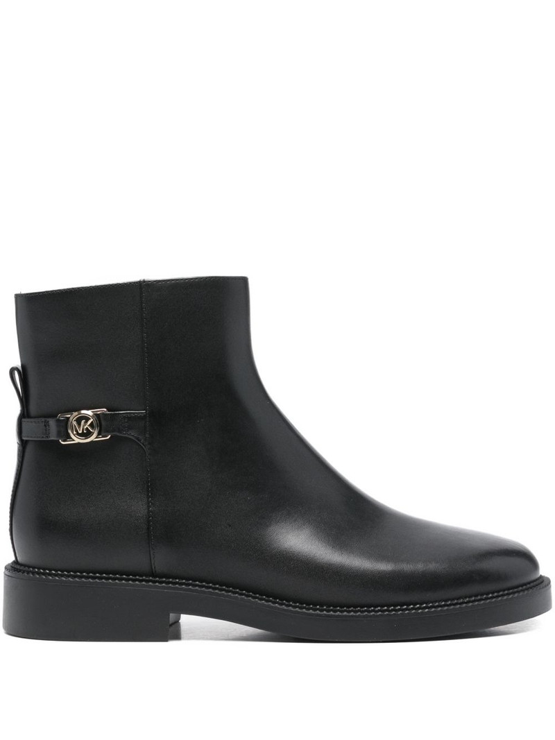 side-zip leather ankle boots 1