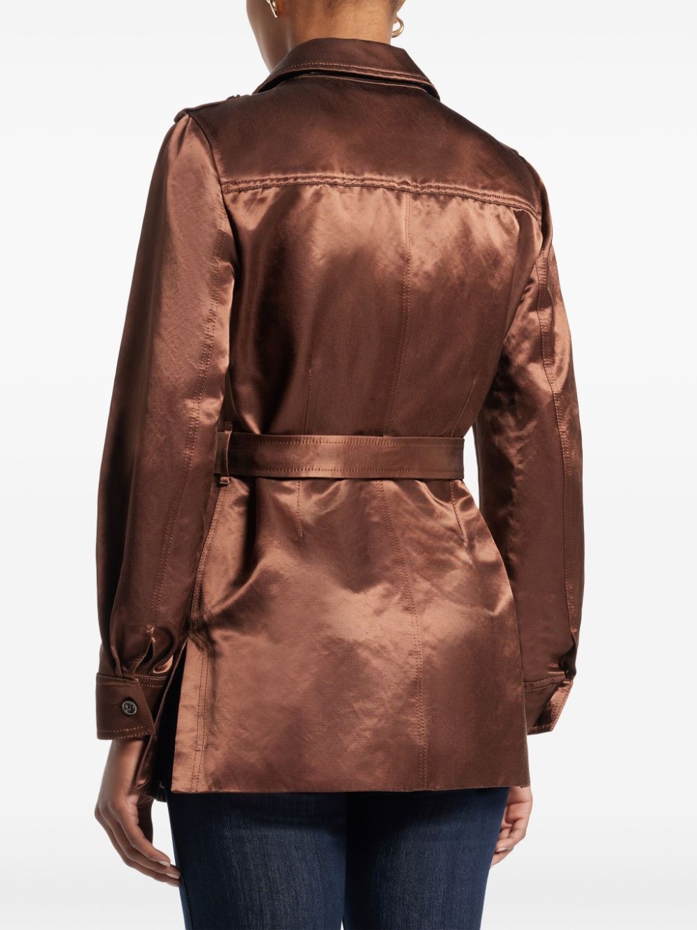 satin belted jacket - 4