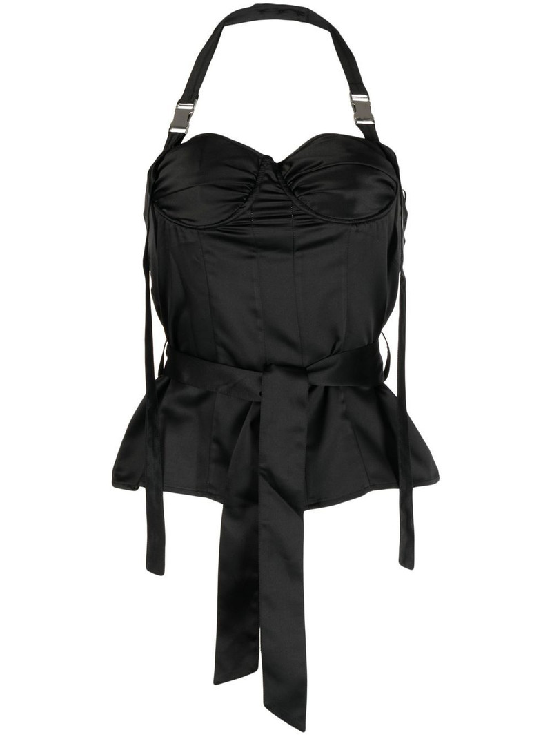 bustier-detail halterneck top 1