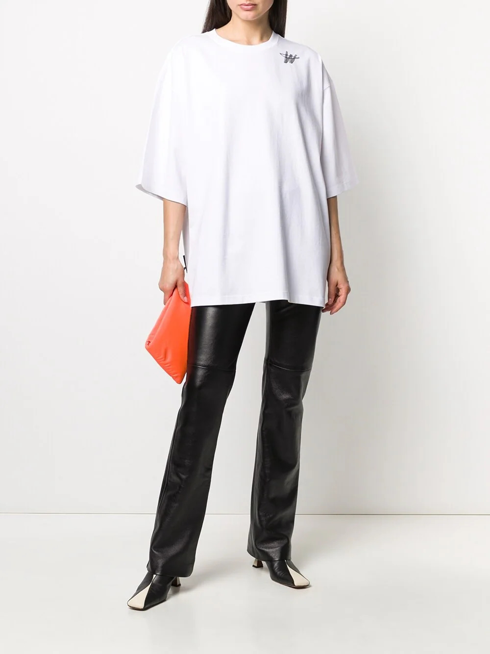 White Cotton Logo T-Shirt - 3