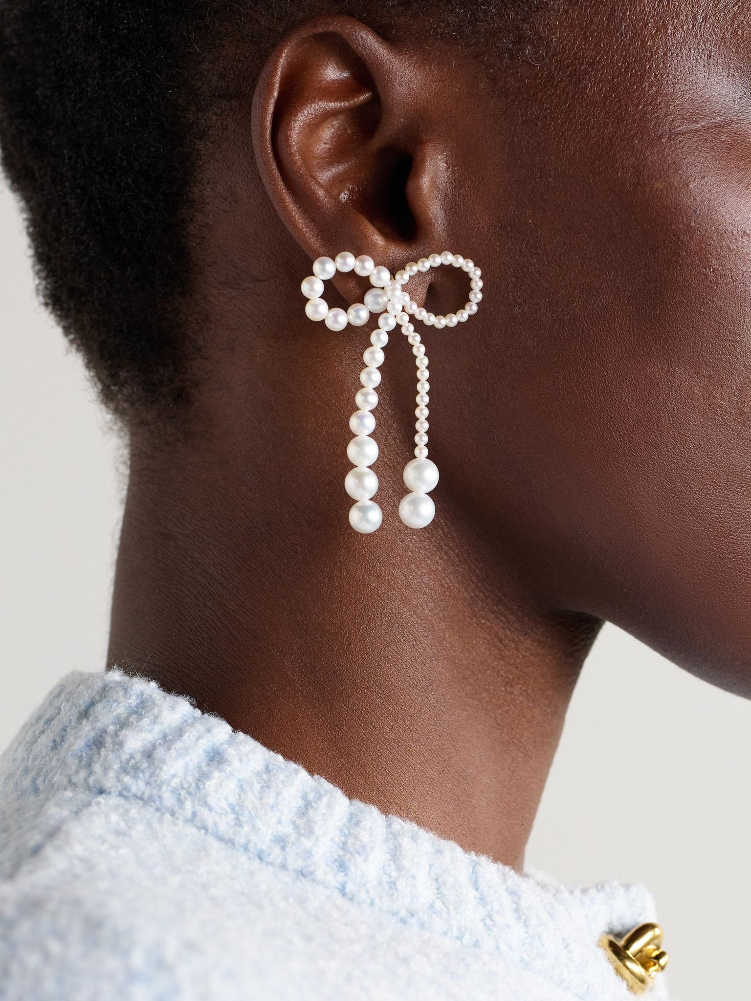 Grand Rosette 14-karat gold pearl earrings Gold - 2