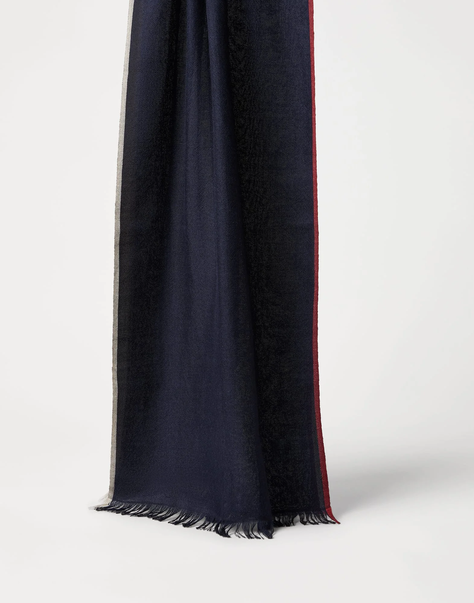 Cashmere and cotton scarf with selvedge - 1