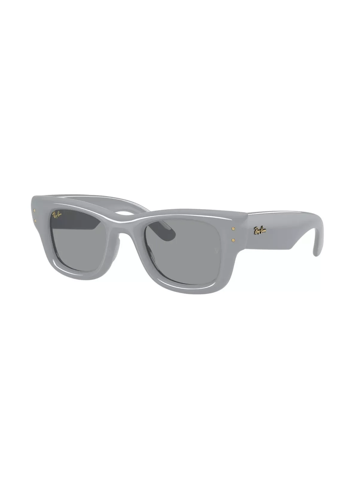 Wayfarer Puffer Grey Sunglasses â Polished Solid Grey - 1