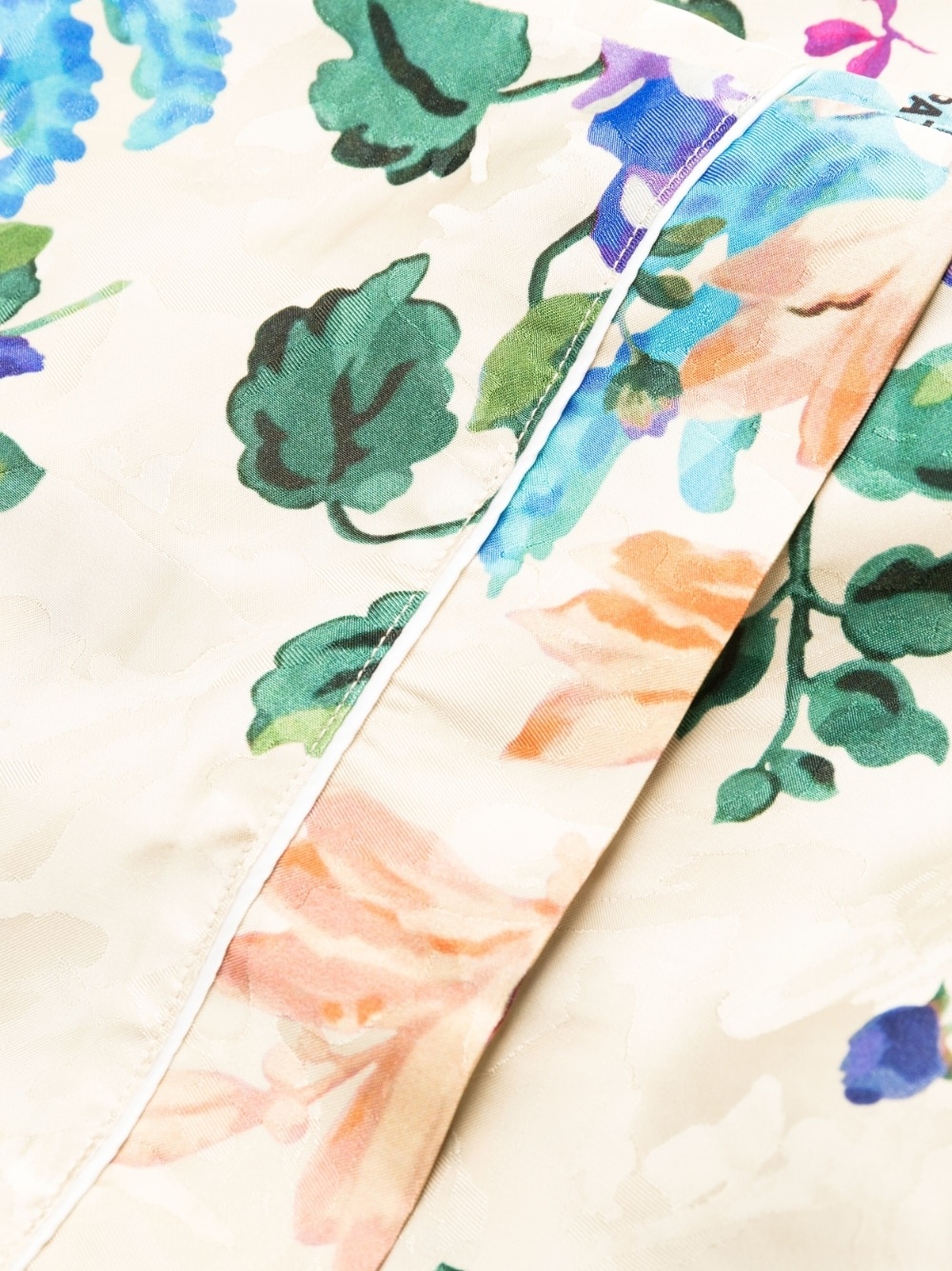 floral-jacquard palazzo trousers - 6