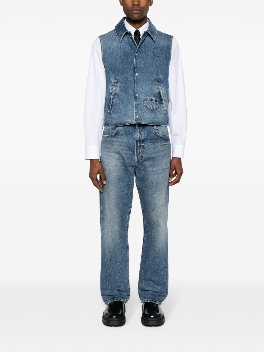 Givenchy Men Denim Cotton Vest - 4