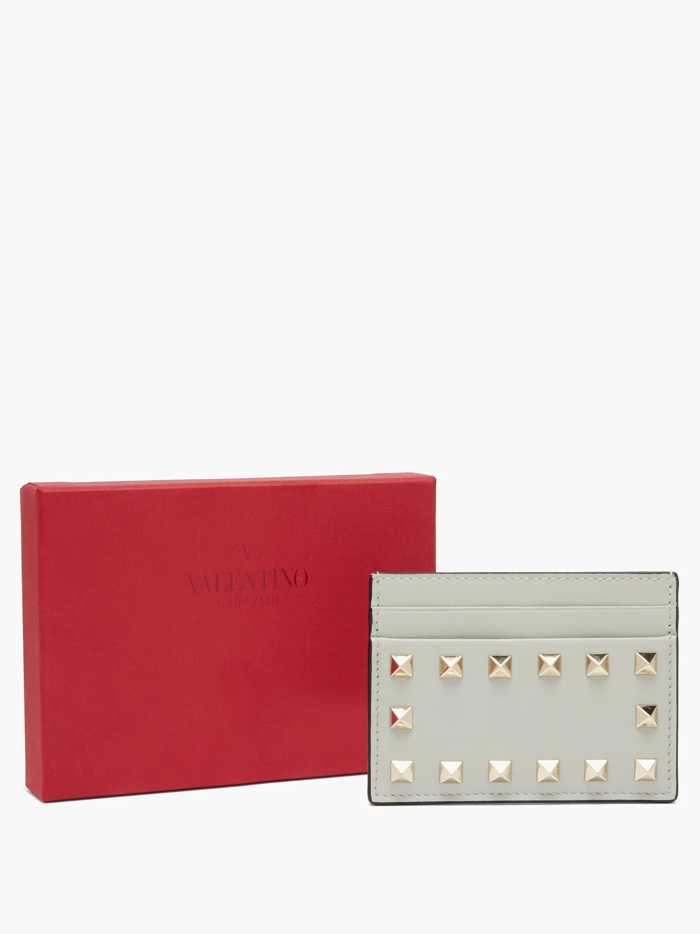 Rockstud leather cardholder - 5