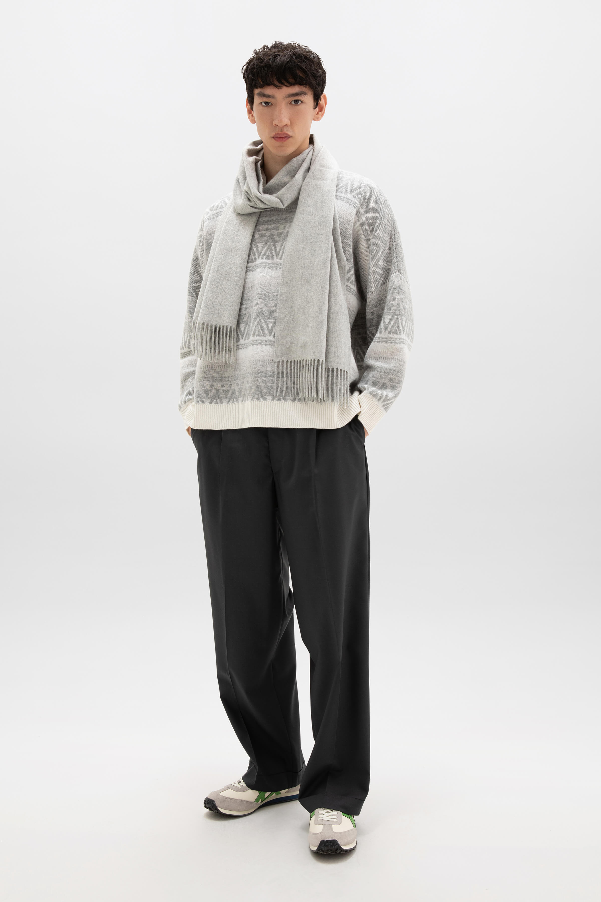 Wide Cashmere Scarf - 2