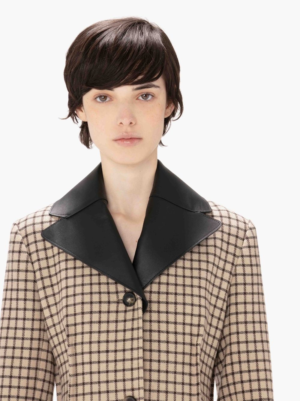 A LINE SINGLE-BREASTED COAT - 5