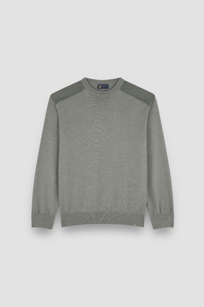 WOOL AND SILK CREWNECK SWEATER 1
