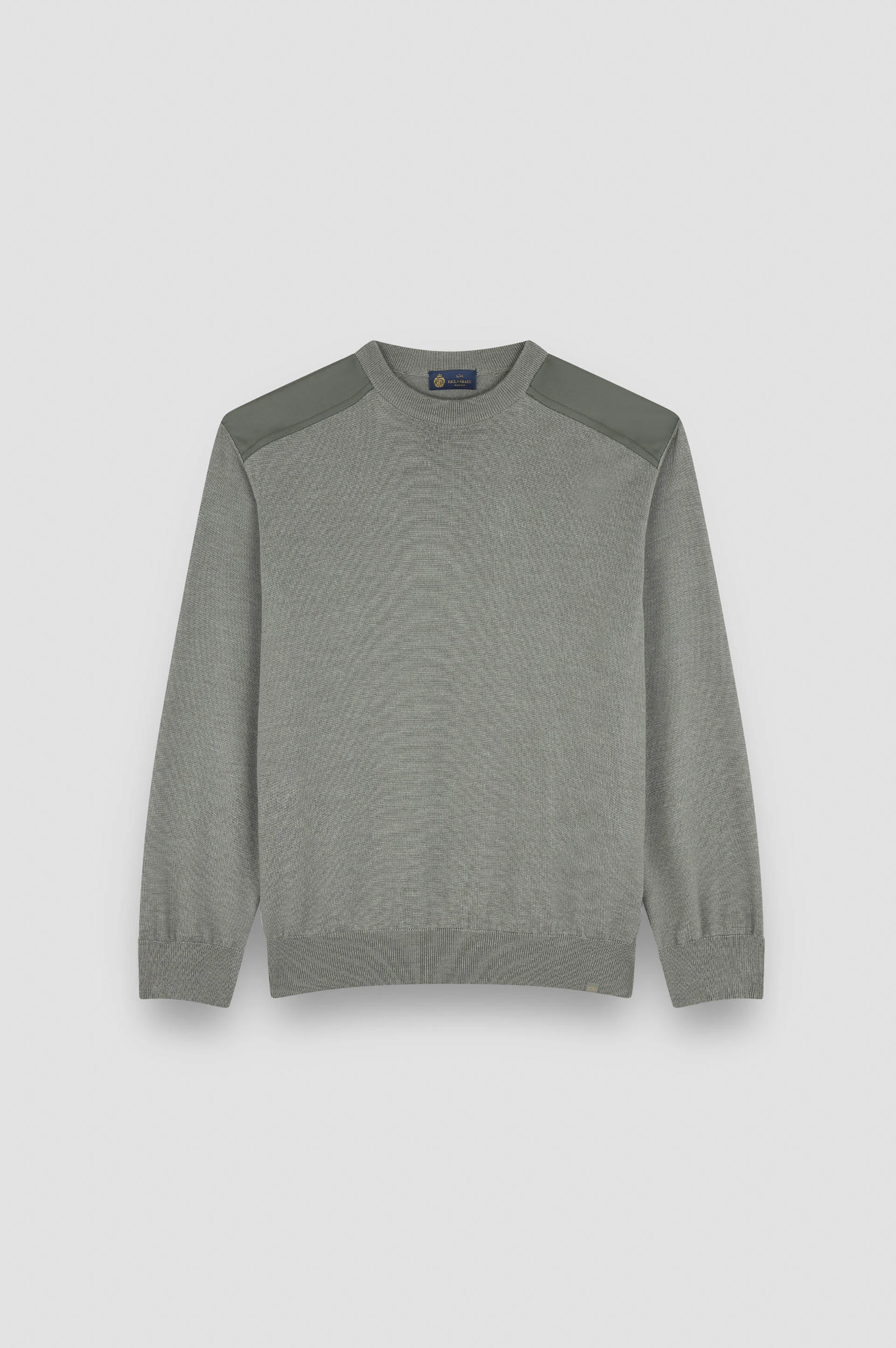 WOOL AND SILK CREWNECK SWEATER - 1