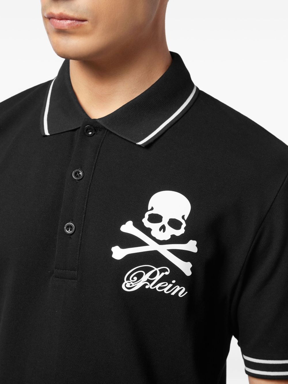 skull-print polo shirt - 4