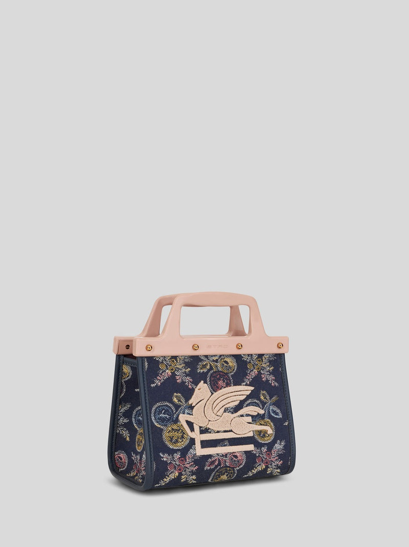 MINI JACQUARD LOVE TROTTER BAG WITH MULTI-COLOURED APPLES 4