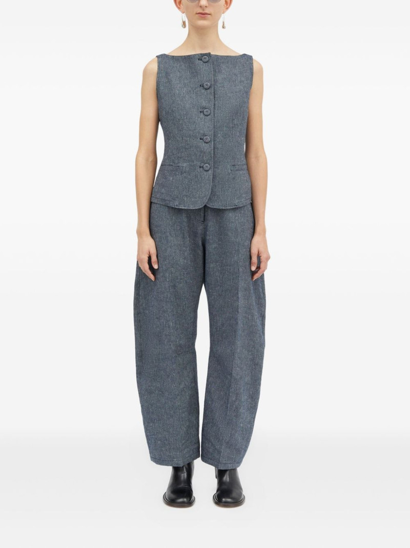 MKDT STUDIO Pella button-fastening wide-leg trousers outlook