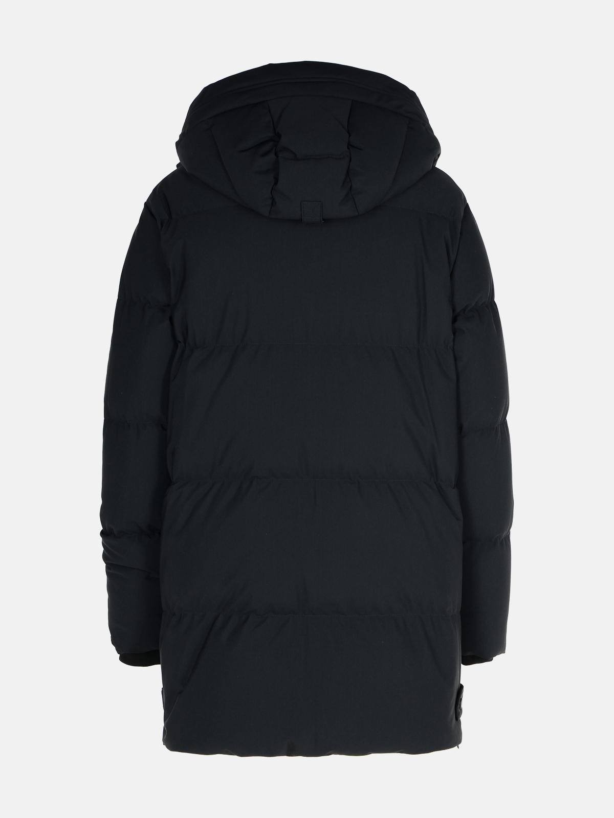 'CHELIA 3Q' BLACK NYLON BLEND PARKA - 3