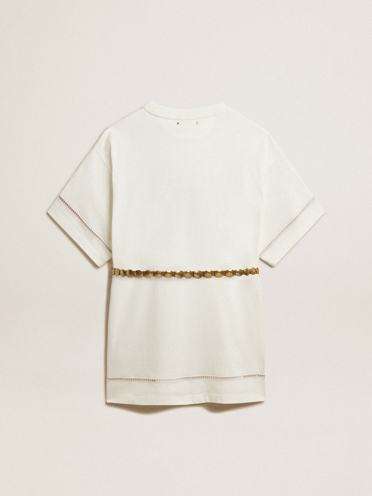 White cotton T-shirt dress - 6