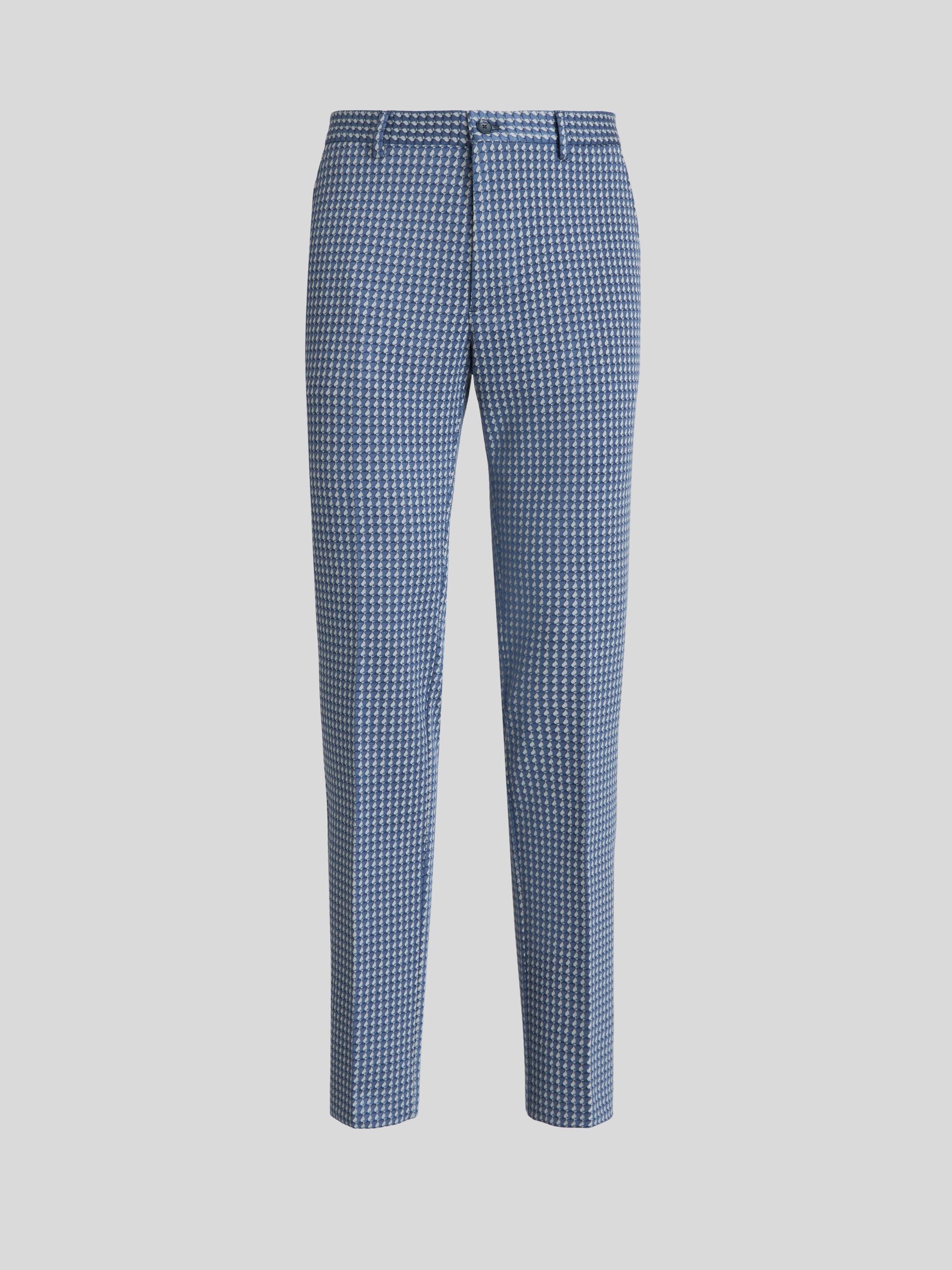 MICRO GEOMETRIC PATTERN TROUSERS - 1