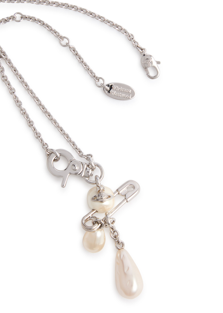 Vivienne Westwood Claude Small Pearl Drop Necklace - 4