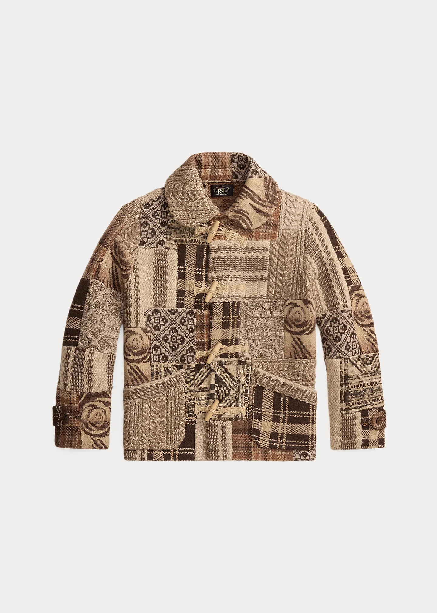 Patchwork Wool-Blend Sweater Jacket - 1