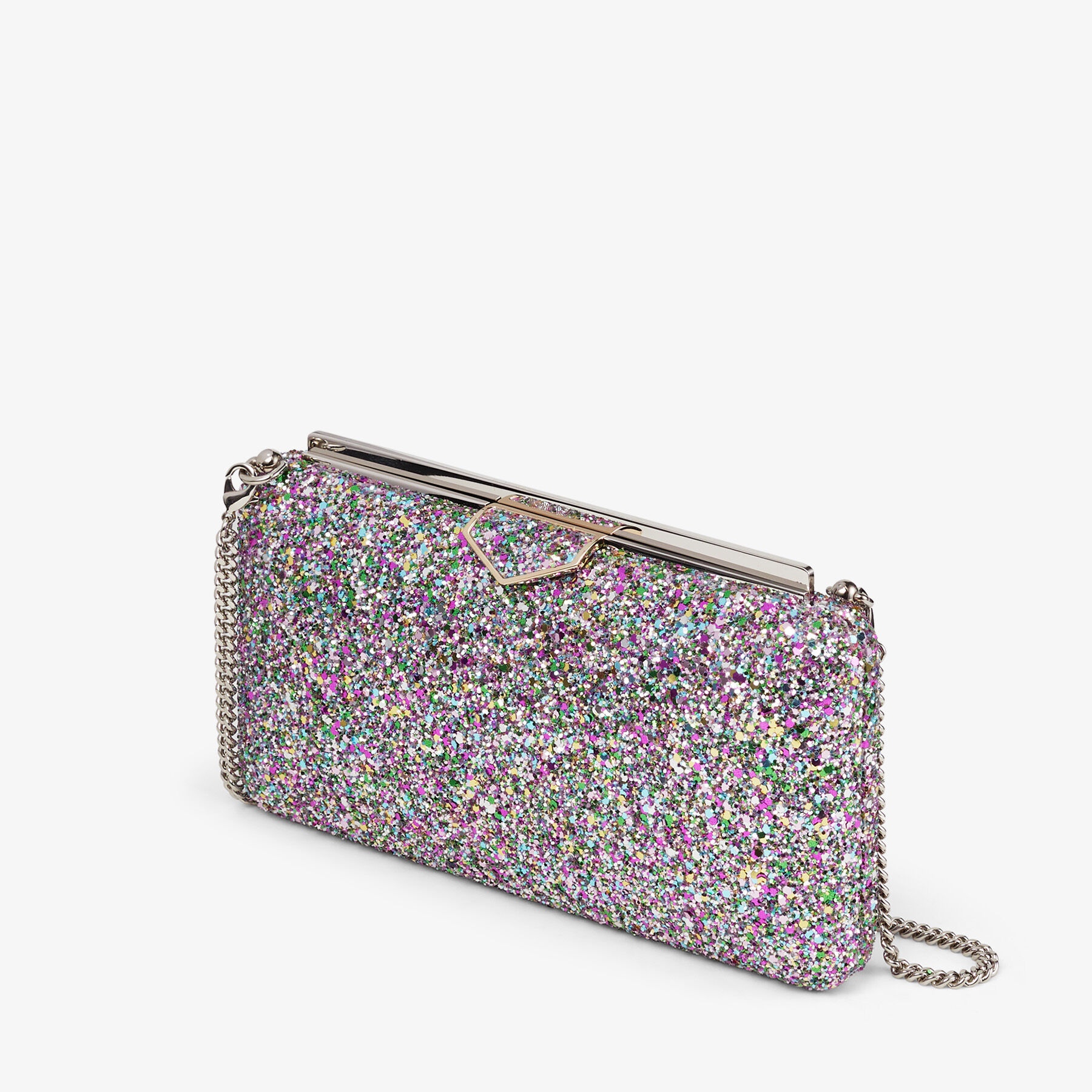 Ellipse
Confetti Coarse Glitter Fabric Clutch Bag - 2