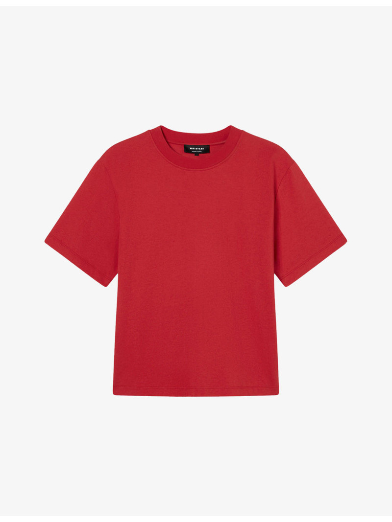 Posie Double-Trim Short-Sleeve Cotton T-Shirt 1