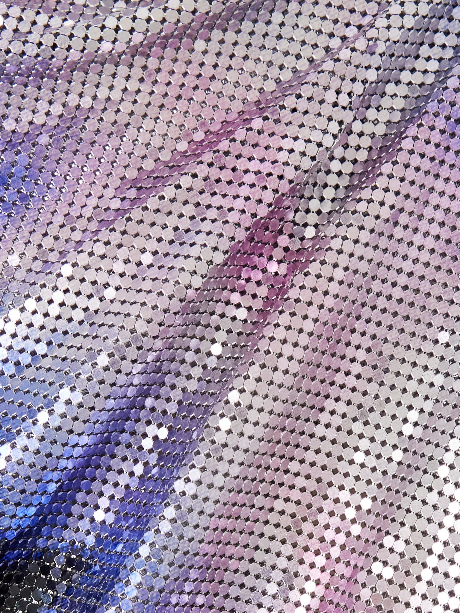 Dégradé chainmail mini skirt Blue - 4