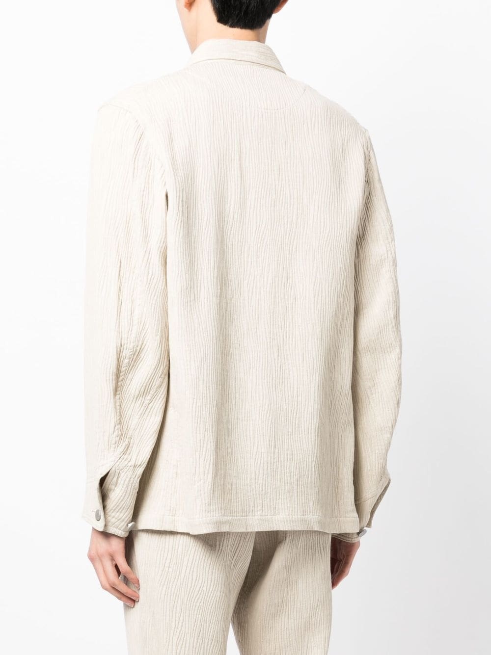 textured-effect shirt jacket - 4