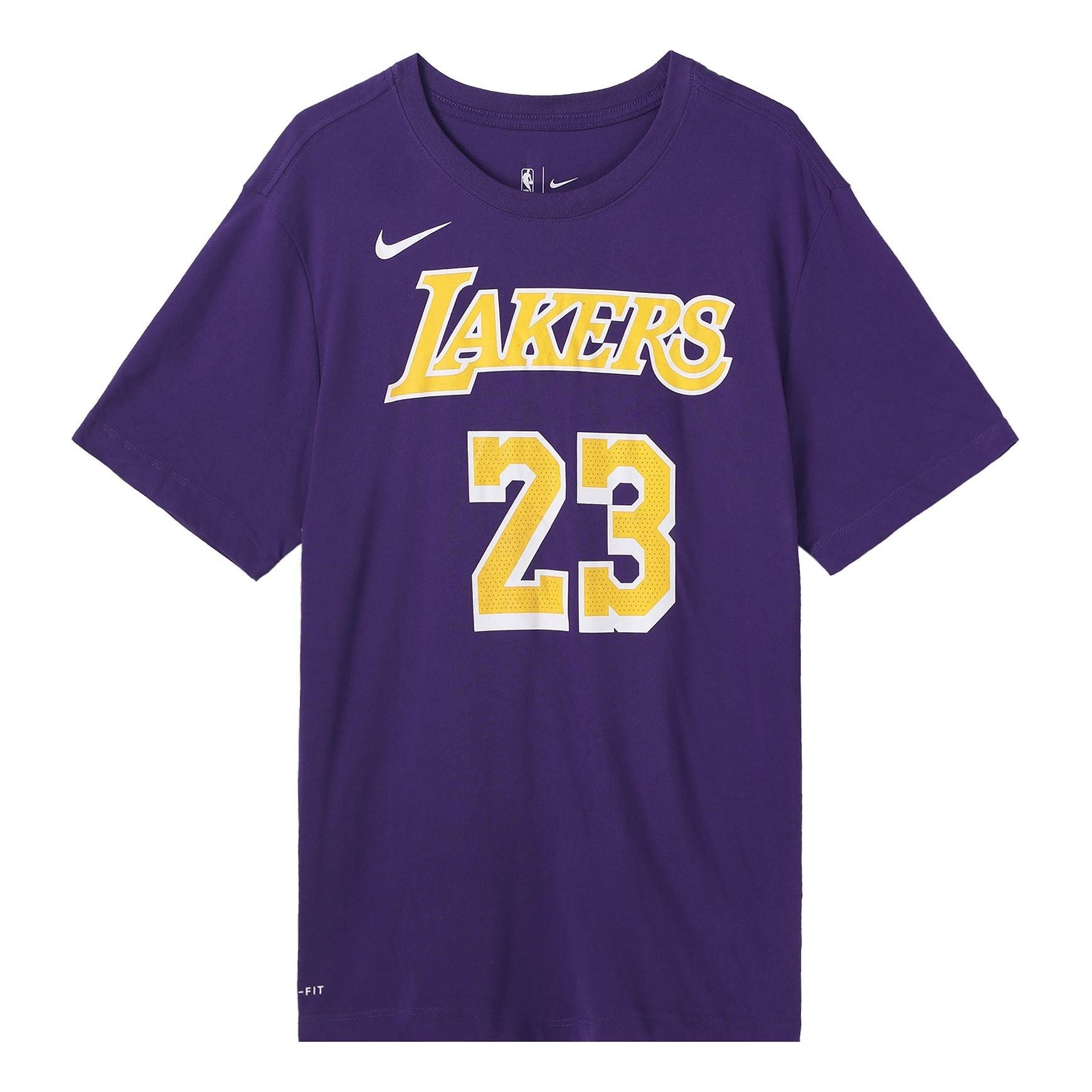 Nike Dri-FIT NBA limited Los Angeles Lakers LeBron James No. 23 Quick Dry Short Sleeve Purple BQ1541 - 1