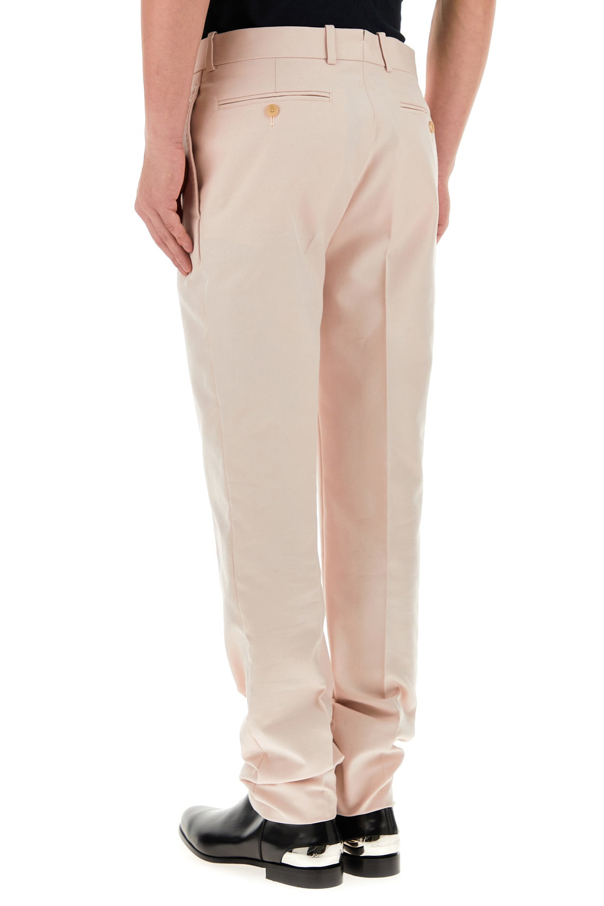 Pastel pink twill pant - 4