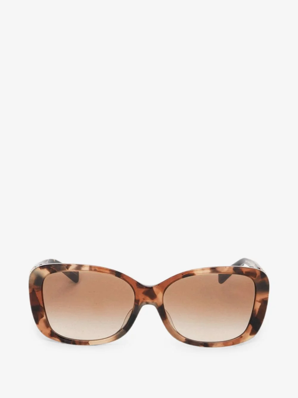tortoiseshell-effect rectangle-frame sunglasses - 1