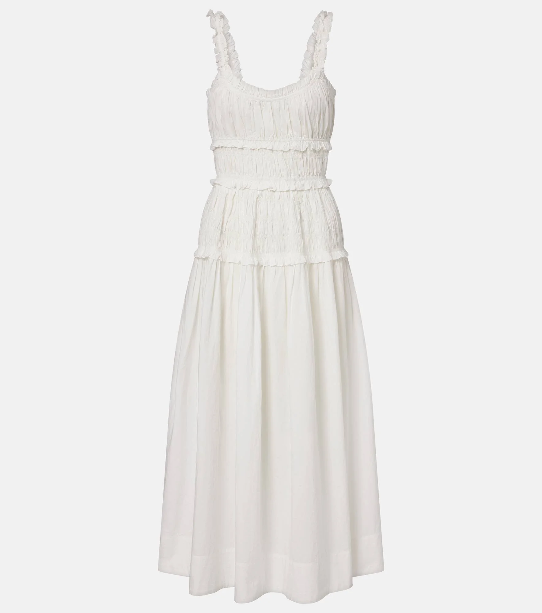 Marianne ruffled cotton poplin midi dress - 1