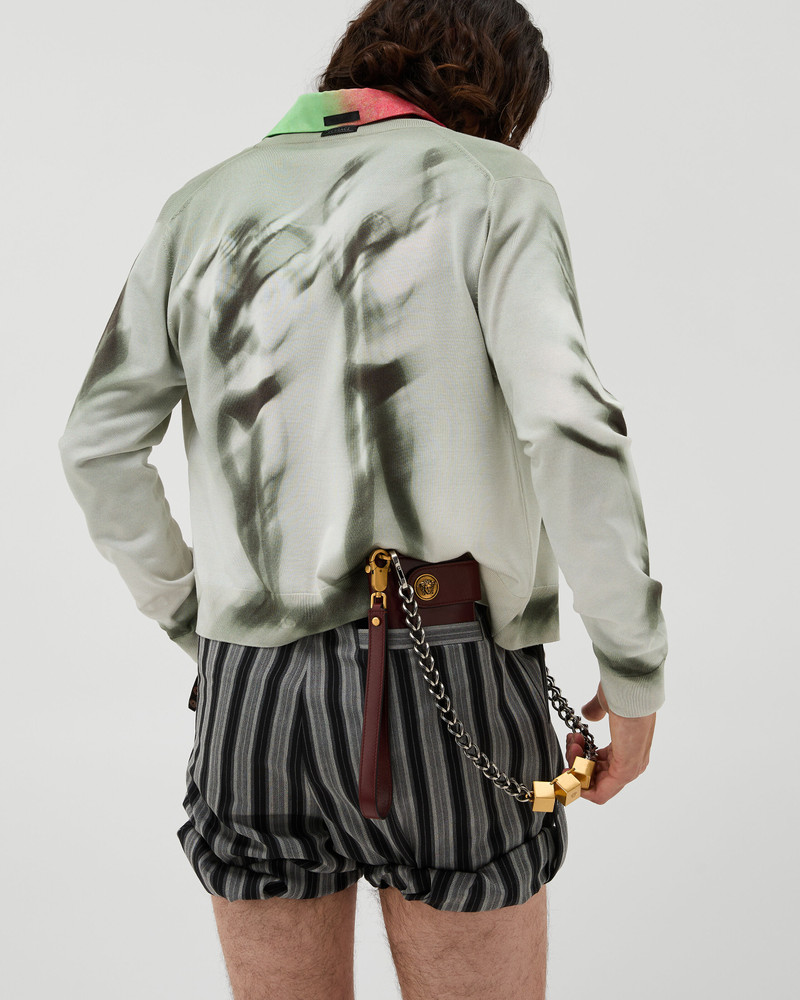 Pinstripe Wool Formal Shorts 3