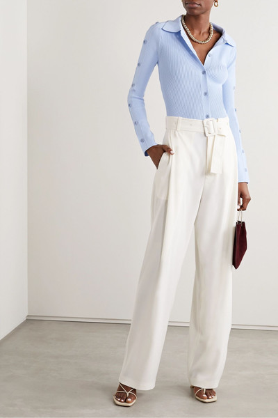 Altuzarra Jeffrey button-embellished ribbed-knit top outlook