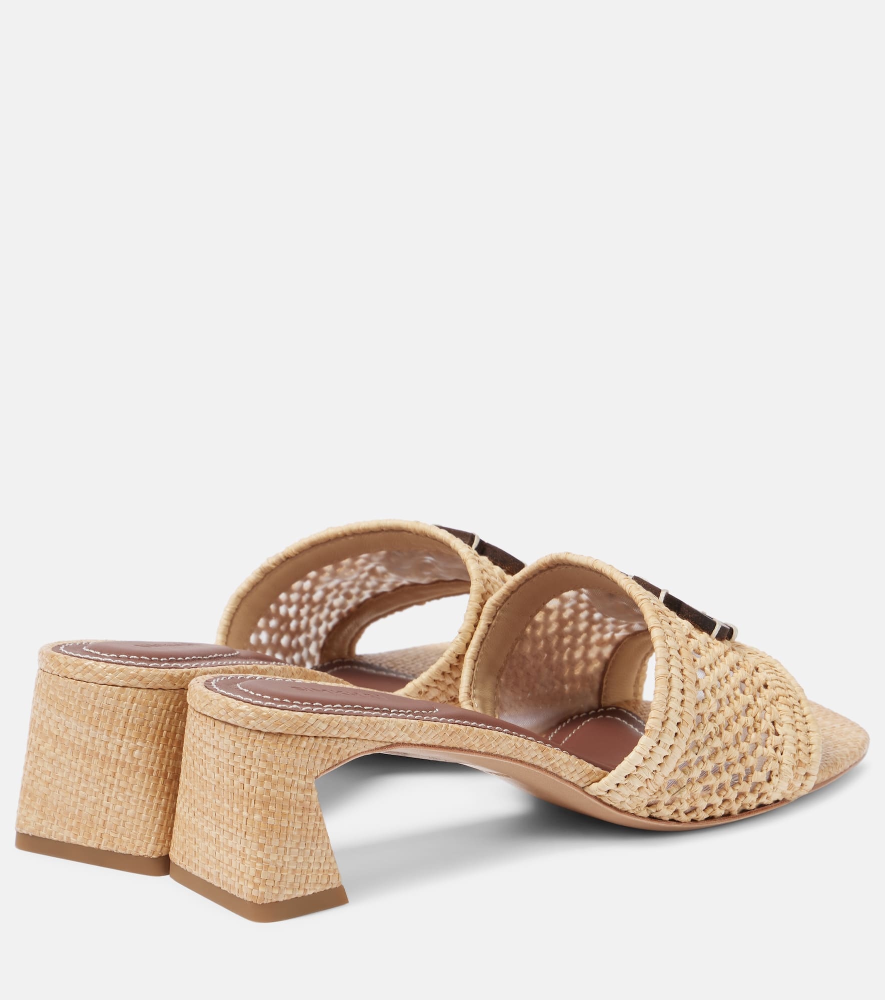 Sydney raffia mules - 2