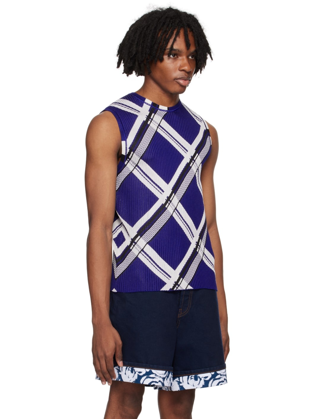 Blue Check Tank Top - 2