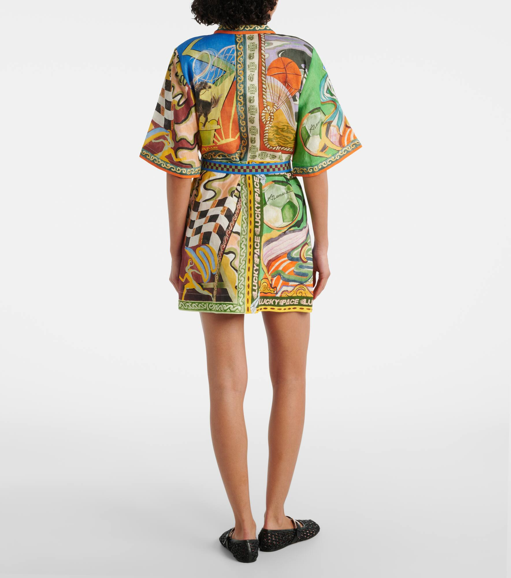 Lucky Pace printed linen shirt dress - 3