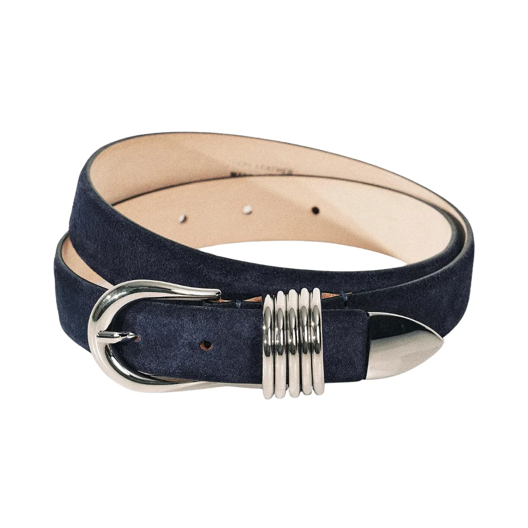Hollyhock Suede Silver Belt - 1