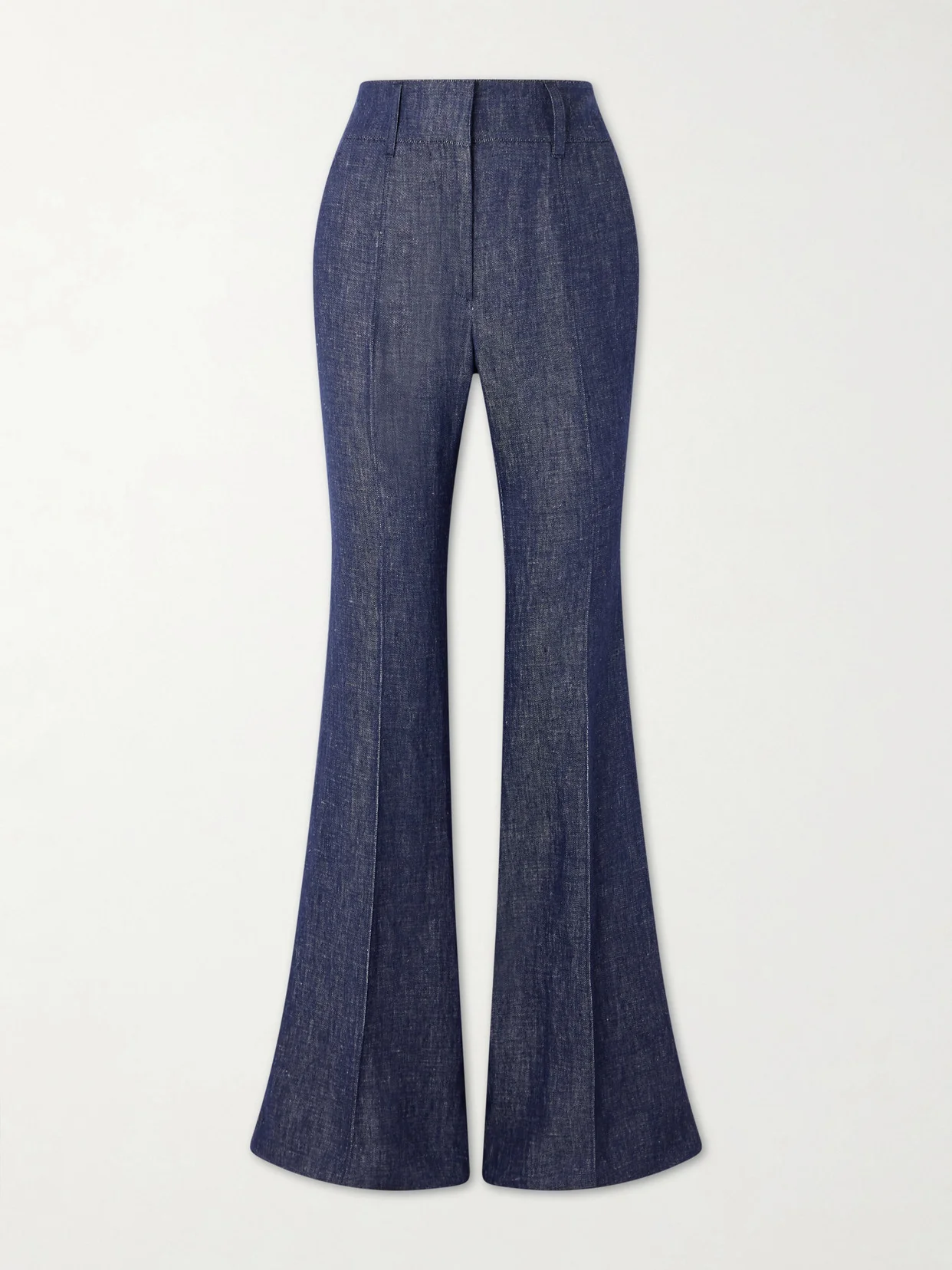 Rhein Linen-chambray Flared Pants - 1