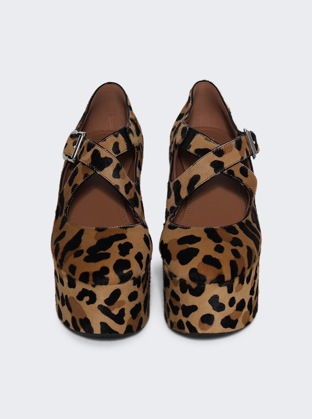 SALE【Alaia】レオパードプリント クリスクロスウェッジ Alaïa Criss Cross Wedges Brun Sepia | thewebster | REVERSIBLE