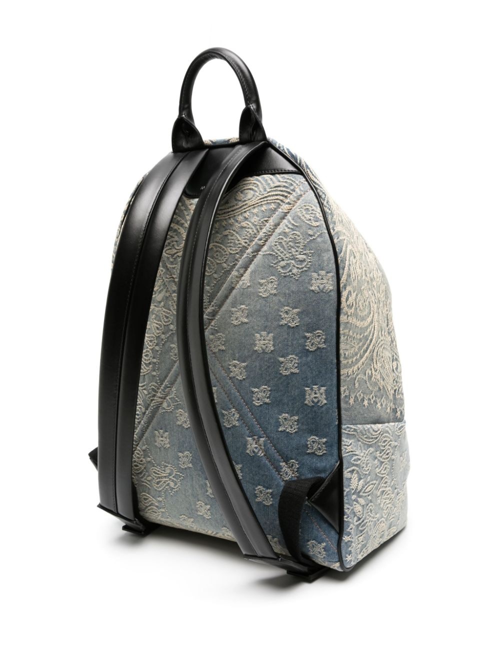 bandana-jacquard denim backpack - 3