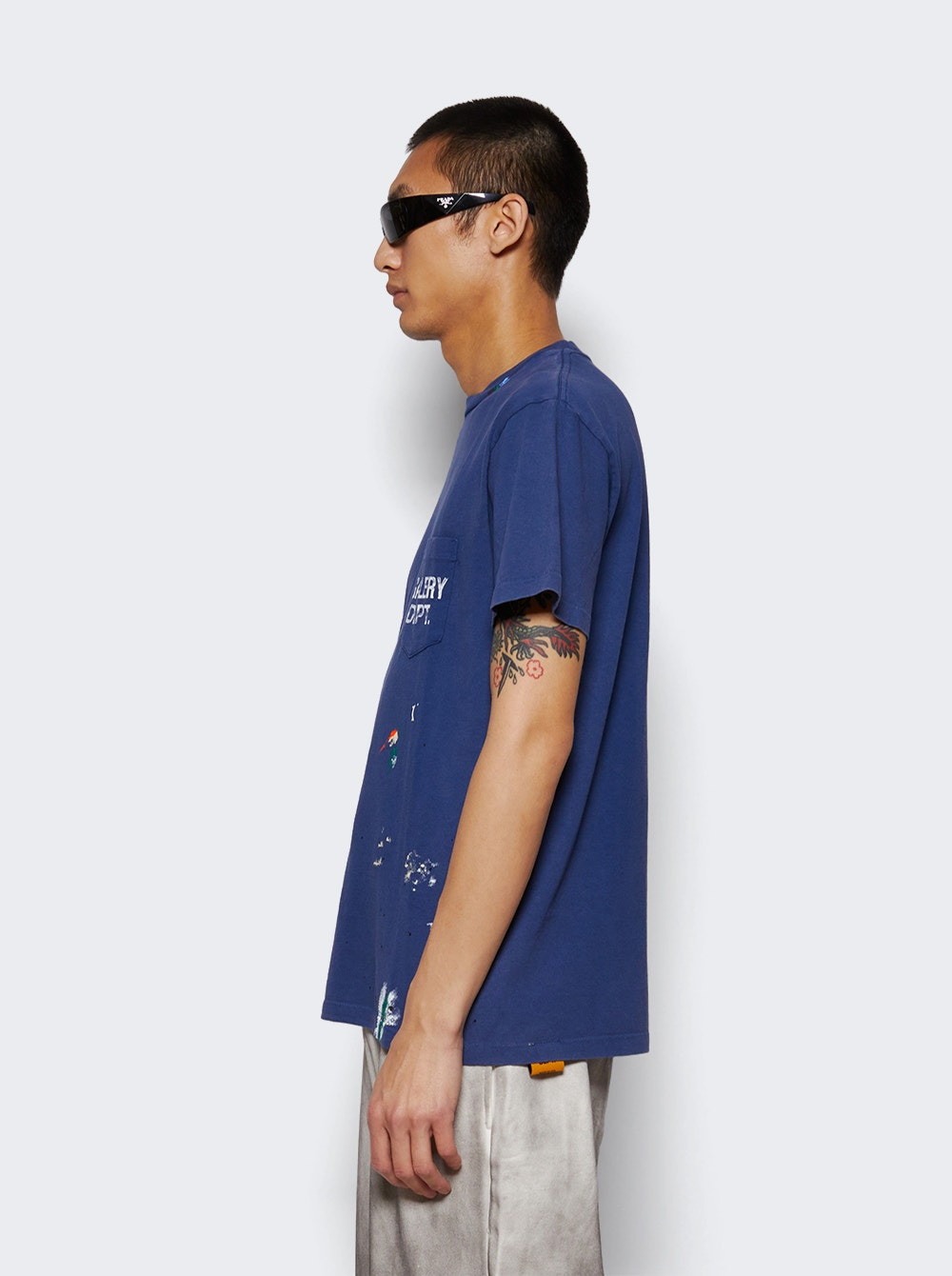 Vintage Logo Painted Tee Navy - 3