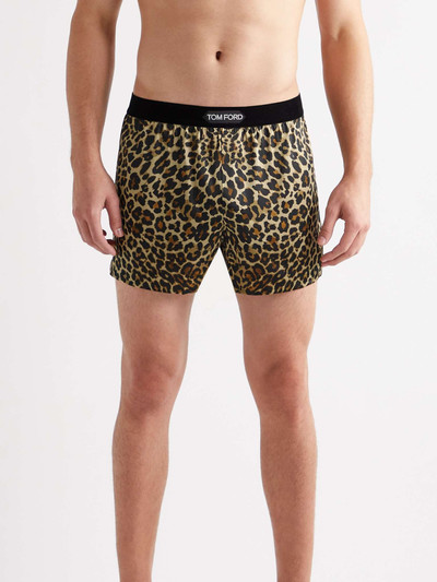 TOM FORD Velvet-Trimmed Stretch-Silk Satin Boxer Briefs outlook