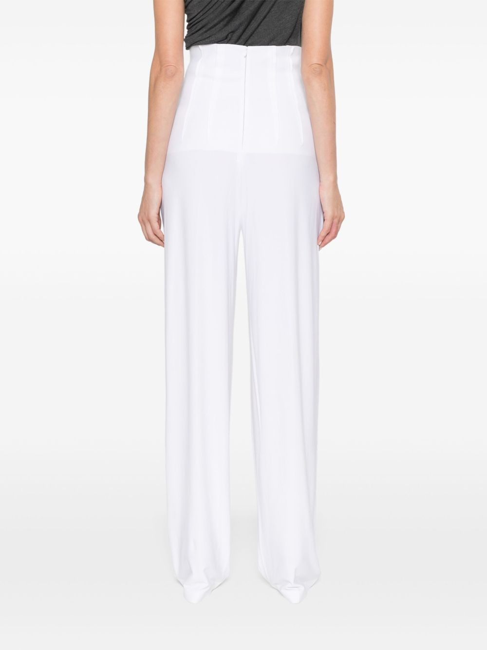 pleated high-waisted trousers - 4