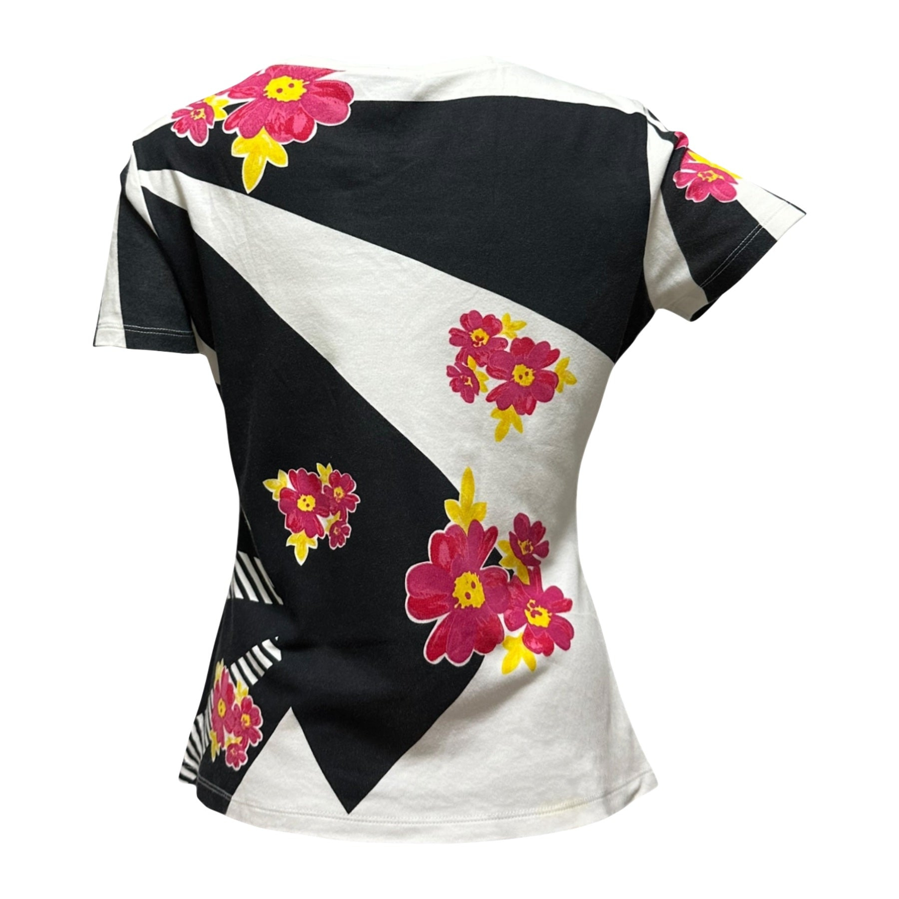 CHRISTIAN DIOR Spring Summer 2004 Striped Floral T-Shirt - 2